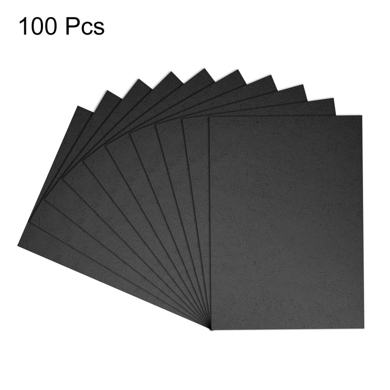 sourcing map 100pcs A4 160gsm Leather Grain Binding Covers Presentation