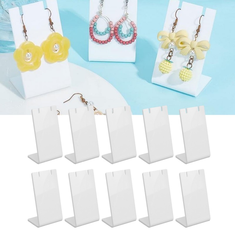 10pcs Acrylic Earring Holder Organizer Ear Studs Jewelry Storage Display