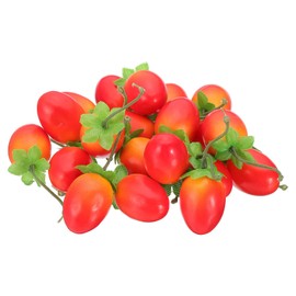 PATIKIL 20 Pcs Artificial Cherry Tomato, Foam Simulation Fake Small Tomato Lifelike Realistic Faux Fake Fruit Model for Home Kitchen Party Decoration, Photography Props