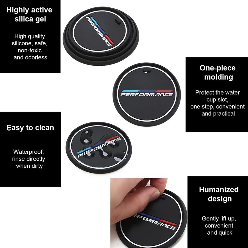 Ruayia Drink Holder Car Coaster 66 mm, Car Drink Holder