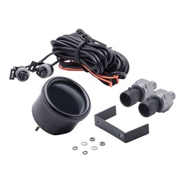 CNRAQR Dual Display Air Suspension Gauge Air Ride Air Pressure Gauge 2Inch 0-220PSI with 2Pcs 1/8NPT Sensors and 16.5ft Sensor Cable LCD Blue