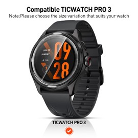 Suoman 4-Pack for Ticwatch Pro 5 Enduro/TicWatch Pro 5 / TicWatch Pro3 / TicWatch Pro 3 Ultra GPS Screen Protector, 2.5D 9H Hardness Ultra-Thin Tempered Glass Screen Protective Film