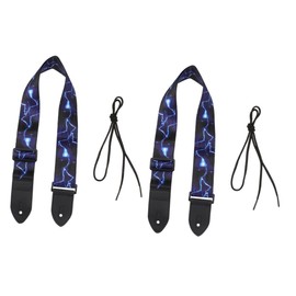 SUPVOX 2pcs Leather Guitar Strap for Acoustic Bass Electric Padded Strap Wide