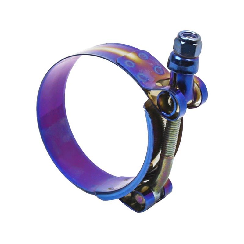 Kyostar 2" T-Bolt Hose Clamp Adjustable Stainless Steel Titanium Blue