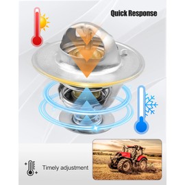 AUGREX Thermostat Kit Replace 3920336 3923331 3917324 Fit for Cummins Engine 1989-1993 6BTA 6BT 6B 4BTA 4BT 4B 3.9L 5.9L Fit for JCB Tractor 3170-80 3170-65 3170 Fit for Case Tractor MX Series