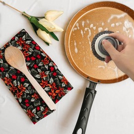 2 cepillos de acero inoxidable con asa, multiusos de hierro fundido para ollas, parrillas, hornos y otros trabajos de limpieza resistentes