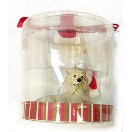 Home For ALL The Holidays Ganz Yellow Labrador in Santa Hat Ornament