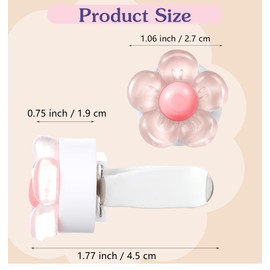 Car Vent Clips Cute, 6 Pcs Car Flower Vent Clips, Car Vent Decor, Flower Vent Clips for Car, Vent Clips Car Accessories, Car Air Vent Clips, Flower Air Freshener Car Clips(Assembly Required, 6 Colors)