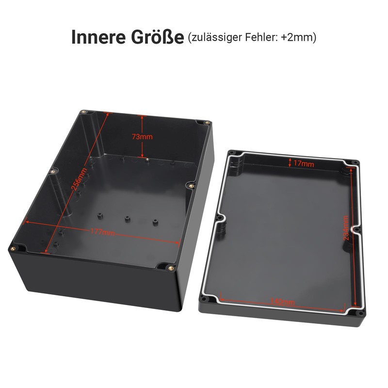 Therlan Junction Box Black Waterproof IP65, Electronic Housing Junction Box