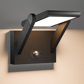 Solar Wall Lights Outdoor Dusk to Dawn Motion Sensor Wall Sconce Dimmable LED Lights Aluminum IP65 Waterproof Exterior Front Door Security Lamps Wall Mount Patio Porch Garage Yard