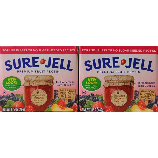Sure Jell Premium Fruit Pectin, 1.75 Oz (49g) Twin Pack