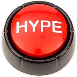 Sound RX “The Hype Button” Hip Hop Air Horn Sound Effect Button – DJ Party Noise Maker, Funny Desk Toy & Celebration Buzzer (Batteries Included)