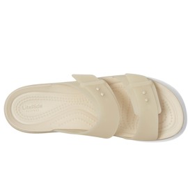 Crocs Women's Brooklyn Buckle Low Wedge Sandstone 7 Medium