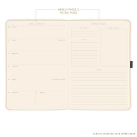 Graphique 2026 Apollo Business Planner | 18 Month Organizer, July 2025 - Dec. 2026 | Weekly & Monthly Spreads | To-Do List & Note Pages | Pen Loop | Vegan Leather | Silver | 8” x 10”