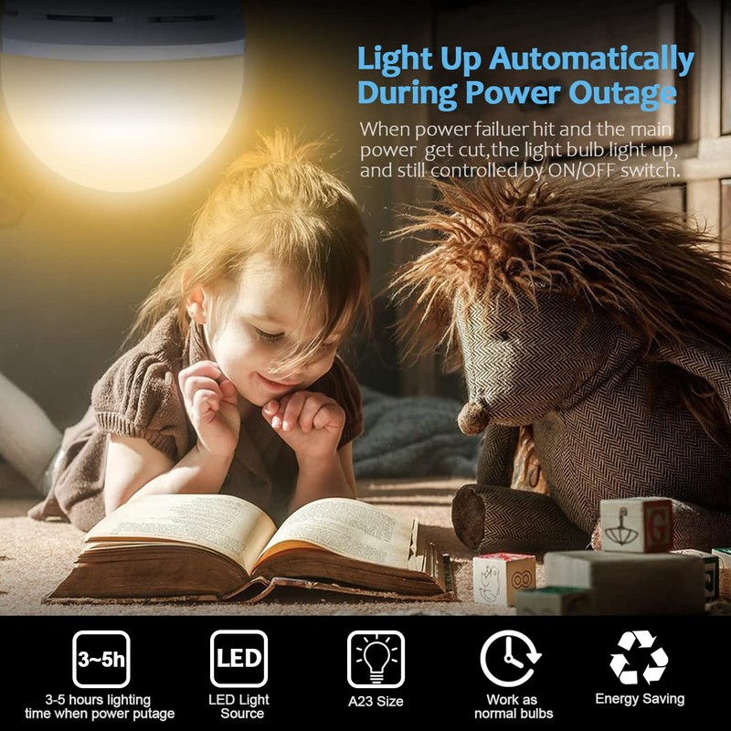 WAHADI 12 Pack A21 Rechargeable LED Bulbs 9W (60W Equivalent)