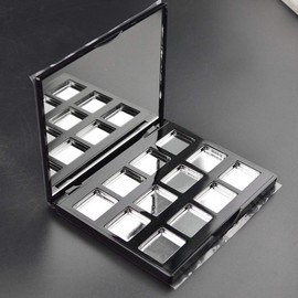 Lurrose 56pcs Empty Square Metal Pans for DIY Eyeshadow Palette Magnetic Makeup Palette