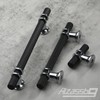 Alzassbg 6 Pack Matt Black and Silver Cabinet Handles, 3-3/4
