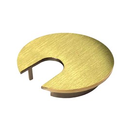 Electriduct 2.5" Metal Desk Grommet 62.5mm Cable Hole Cover Wire Cord Organizer | Brushed Brass