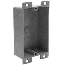 HUIXHAO 1-Gang Electrical Outlet Box, 8 Cubic Inch Old Work Box with Adjustable Mounting Tabs, High-Density PVC Plastic Junction Box for Wall Switches/Outlets, ETL.