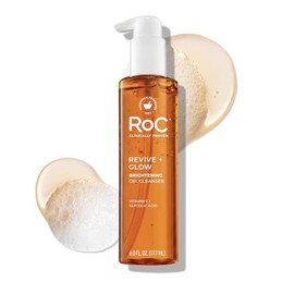 RoC Multi Correxion Revive + Limpiador facial en gel brillante con vitamina C y ácido glicólico, cuidado de la piel sin parabenos ni sulfatos, 6 onzas