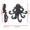 Sumnacon 6 Inch Cast Iron Octopus Coat Hook - Rustic