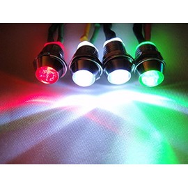 RC Plane LED Lights 1 White, 1 White Flashing, 1 red Flashing and 1 Green Flashing 5mm LEDs for Heli Drone Multi Propeller DJI Phantom