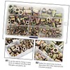 ULTECHNOVO 150pcs Color Plated Zinc Nut Kit Stainless Steel Insert