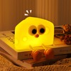 Lewondr Cute Cheese Night Light, Nightlight with Timer & 2