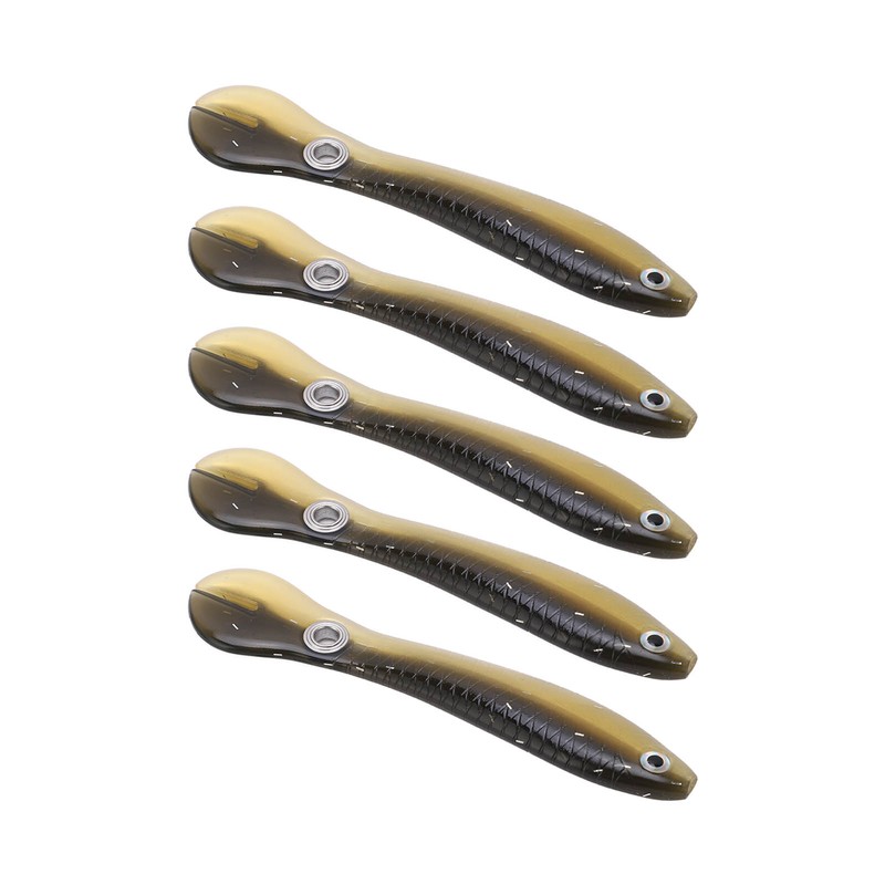 5pcs/set 10cm 6g Soft Lure with 3D Eyes Enlarged Tail