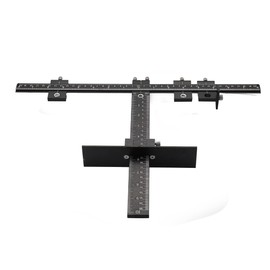 YILIKISS Cabinet Hardware Jig All Aluminum Alloy, Cabinet Hole Drilling Template Jig Tool for Door Drawer Front Knobs Handles and Pulls, Adjustable Drill Guide Template Tool Inch & Metric(2 Scale)