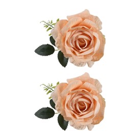 YIFULIN Cloth Flower Curtain Tie Backs Rose Curtain Tieback Clips Decorative Rope Holdbacks Window Buckle for Window Decor Apricot