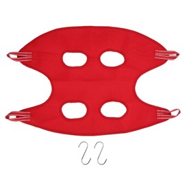 Pet Grooming Hammock Breathable Pet Grooming Sling with 2 Hooks for Bathing Cleaning Teeth Trimming NailRed M