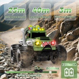 Dysaim Monster Truck Remote Controlled, Amphibious Vehicle, Remote Controlled Car, Off-Road, 2.4 GHz RC Car with Remote Control, Drift Car, Monster Jam, RC Buggy, Children's Toy, Remote Controlled Car