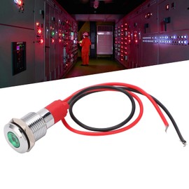 Voyant 220V LED Metal Indicator Light, Small Wired Industrial Control Components, 10Mm, Voyant LED 220V LED Metal Indicator Light (220V)