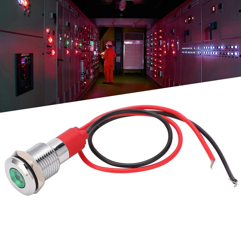 Voyant 220V LED Metal Indicator Light, Small Wired Industrial Control