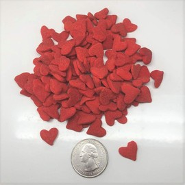 Valentine Hearts Jumbo Red Heart Shapes Bakery Topping Sprinkles 1 pound