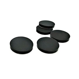 3/4" D Round Rubber Feet Self Adhesive - Black Rubber Feet Self Stick Bumper Pads Black Rubber Bumpers Self Adhesive Rubber Spacer Adhesive Rubber Feet 1/8” Thick (8)