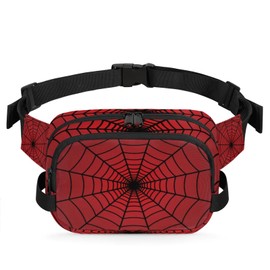 Spiders Red Web Fanny Packs Belt Bag Fashion Crossbody Bag Bum Bag Waist Bag with Adjustable Strap for Outdoors Workout Casual Traveling Running Hiking Cycling