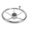 Amarine-Made 5-Spoke 13-1/2 Inch Destroyer Style Stainless Boat Steering Wheel