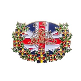 Merry Christmas Xmas New Year Union Jack UK Flag Pin Badge Brooch Gift Souvenirs