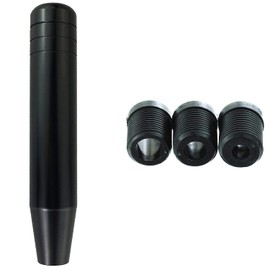 Abfer Weighted Shift Knob Long Stick Gear Shifter Adapter Leather Shift Knobs for Most Automatic Manual Vehicle Trucks, Red