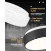 AUTELO Black Ceiling Light, 12" Flush Mount Ceiling Light with