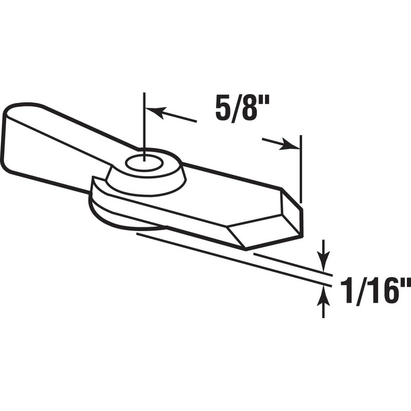 Prime-Line L 5759 Pointer Latch, 5/8 In., Plastic, White, 12