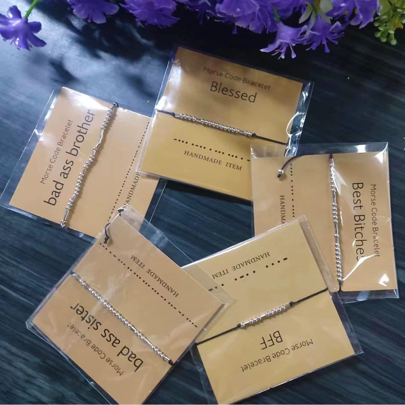 TESTRYE Morse Code Bracelets for Women,Keep Going Morse Code Bracelets