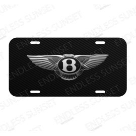 Amel Bentley Simulated Carbon Fiber Luxury Car License Plate Front Auto Tag Plate