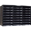 Storex 24 Compartment Literature Organizer, Black Black