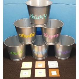 Unbranded Indoor Herb Garden Starter Kit With Reusable Metal Tins