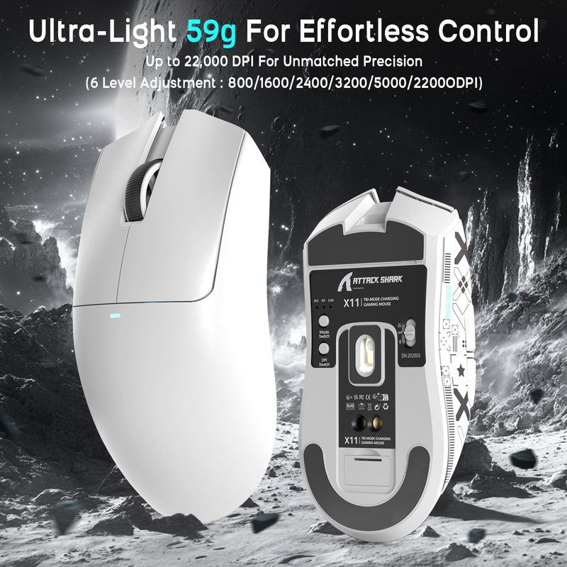 ATTACK SHARK X11 Mouse and X60 HE Keyboard Wireless Gaming