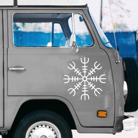 Viking Helm of Awe Symbol Sticker | Norse Logos and Runes Collection | Vikings Symbology | Waterproof 5-7 Years Vinyl Decals | 10cm - 50cm