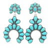 Western Squash Blossom Turquoise Post Earring (Turquoise)